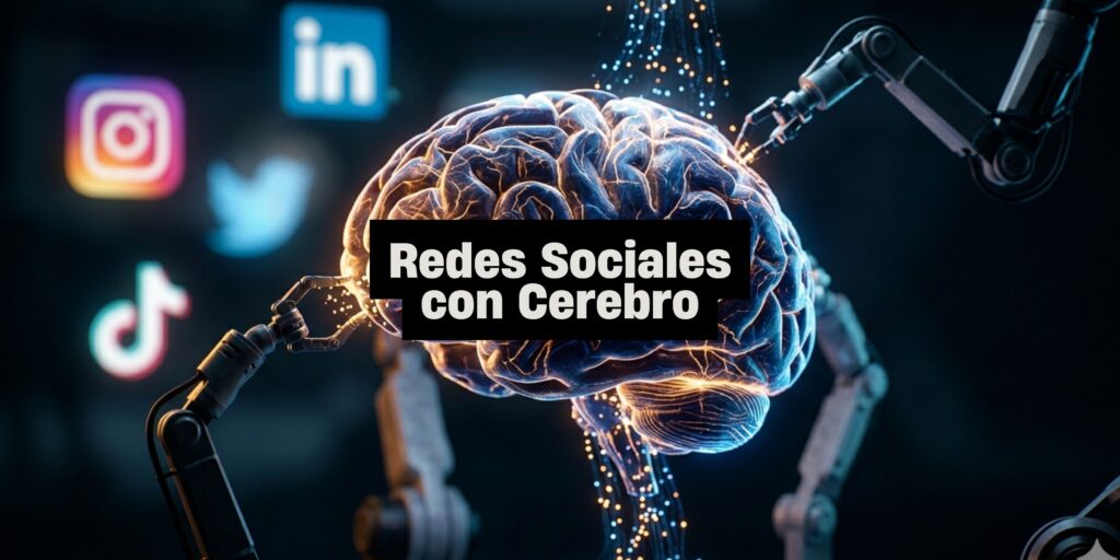 Estrategia de redes sociales potenciada con inteligencia artificial.